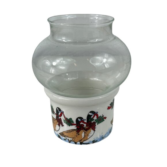 Vintage Potpourri Press Set of 4 Mini Dining Lites/Candle Holders Canada Goose - Picture 3 of 16